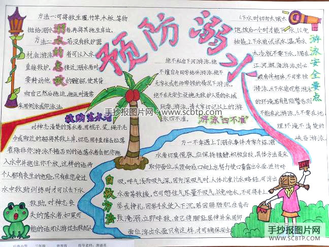 小学生防溺水安全教育手抄报精选