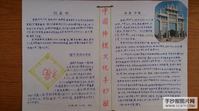 中华文化，历史悠久的手抄报