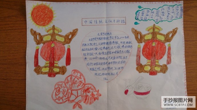 中华文化，历史悠久的手抄报