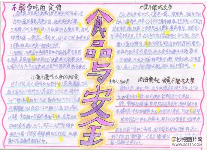 食品与安全的手抄报