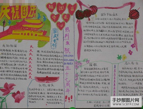 国庆节手抄报精选图组