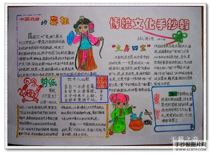 中国戏曲传统文化手抄报