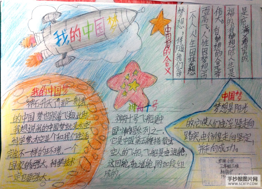 我的中国梦主题手抄报设计