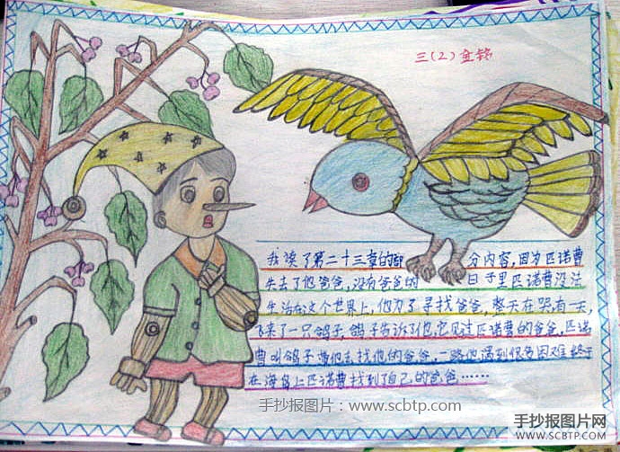 木偶奇遇记读后感手抄报