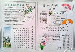 学生基础文明建设手抄报