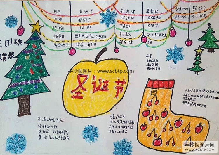 圣诞节手抄报图片精选三