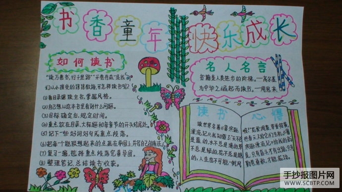 小学生读书节手抄报