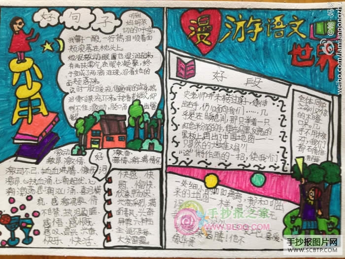 漫游语文世界手抄报