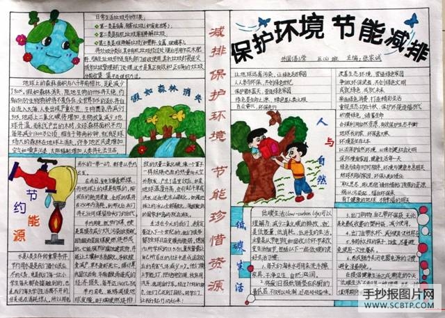 小学环保主题手抄报