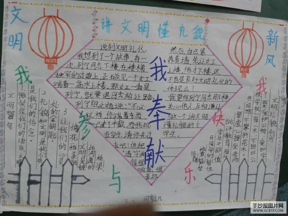 小学文明礼仪手抄报