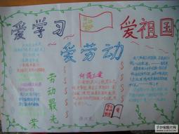小学生爱学习、爱劳动、爱祖国手抄报