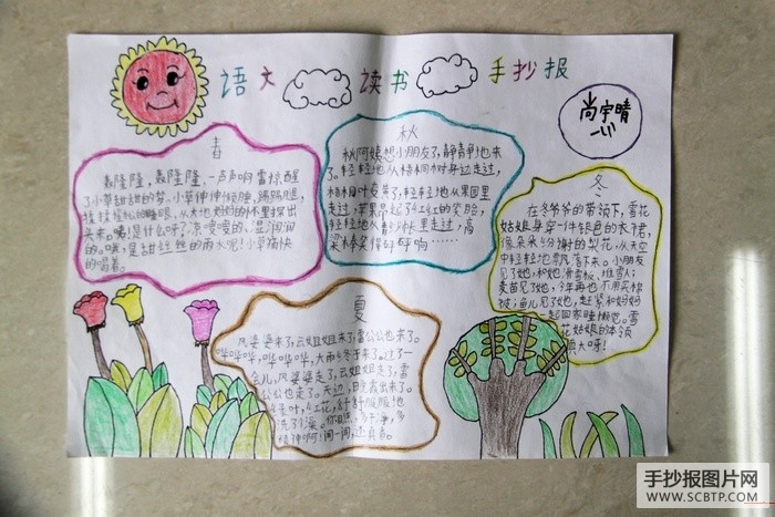 一年级语文读书主题手抄报