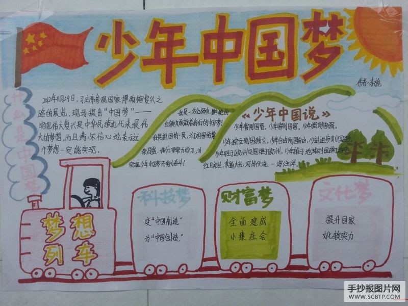中国梦与社会主义核心价值观主题手抄报
