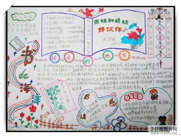 二年级读书手抄报：我读书我快乐