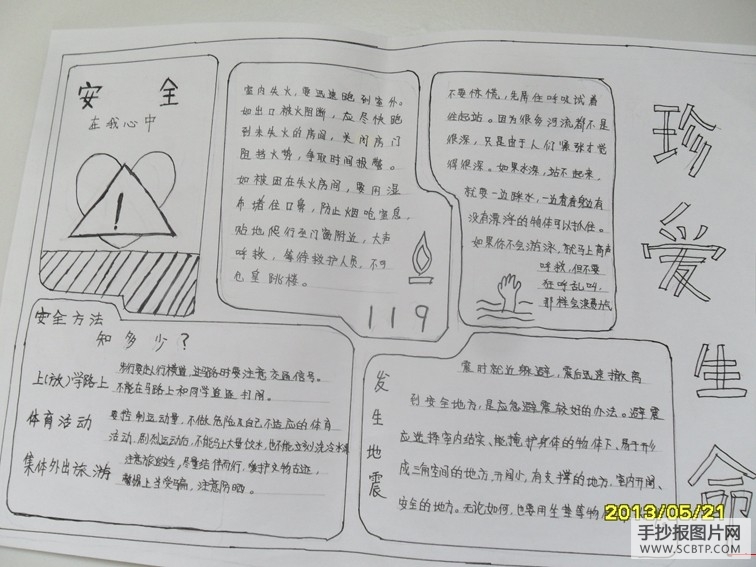 安全知识教育手抄报