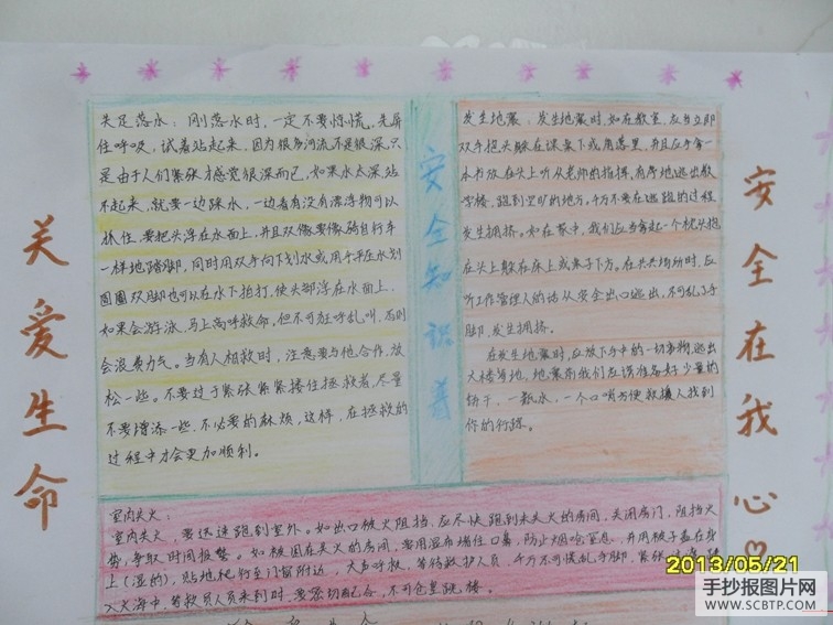 安全知识教育手抄报