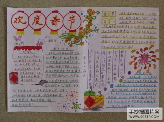 春节文化手抄报