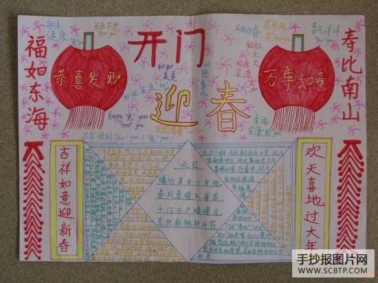 春节文化手抄报