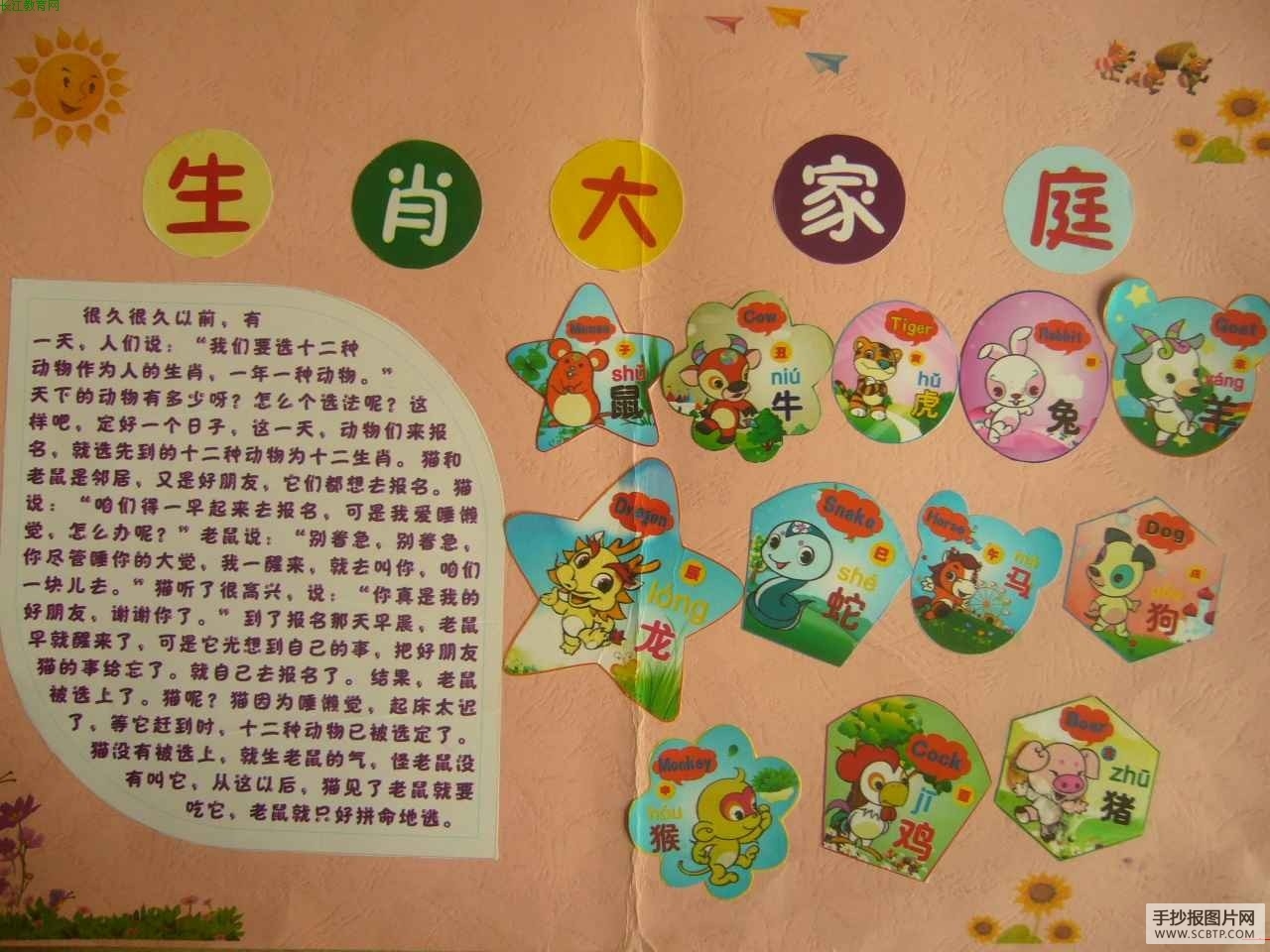 十二生肖手抄报图片