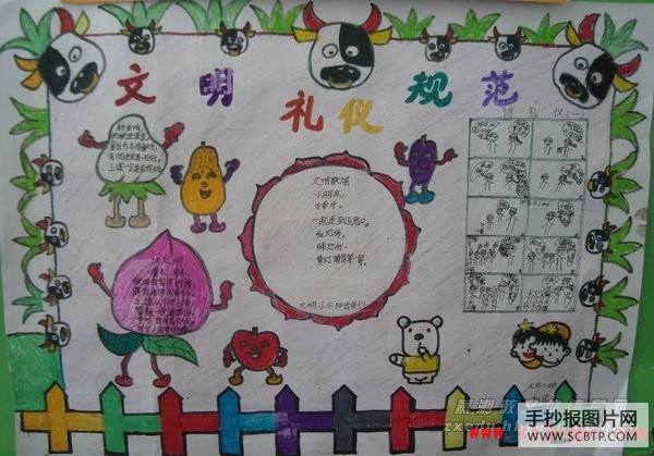 小学生文明礼仪伴我行手抄报
