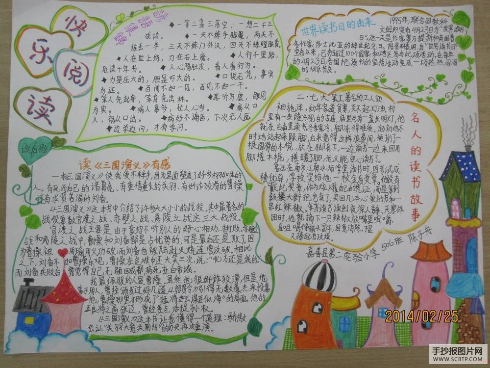 快乐阅读手抄报