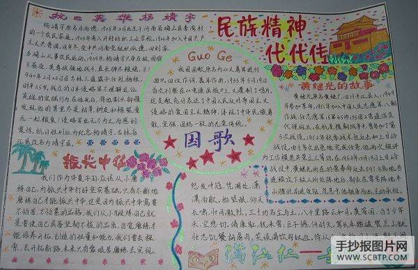 民族精神代代传的手抄报