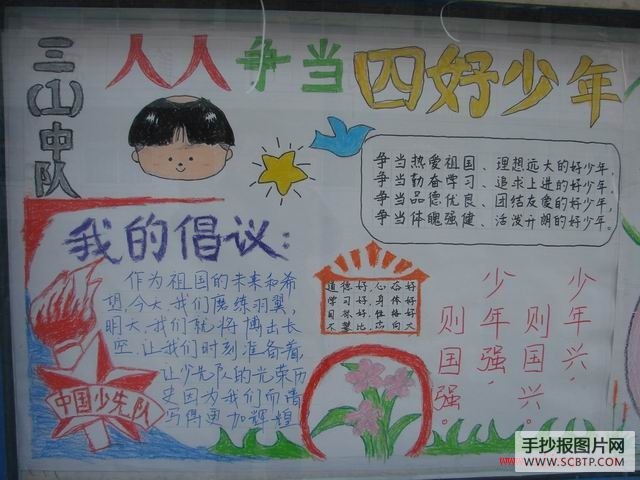 争当四好少年手抄报图片4张
