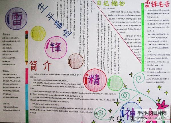 学习雷锋 日行一善手抄报
