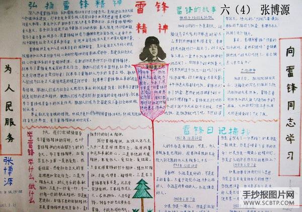 学习雷锋 日行一善手抄报