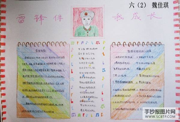 雷锋精神 日行一善手抄报