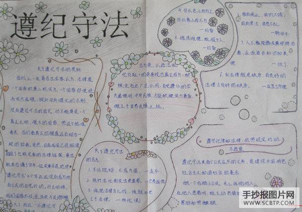 法制、行为规范教育宣传周手抄报