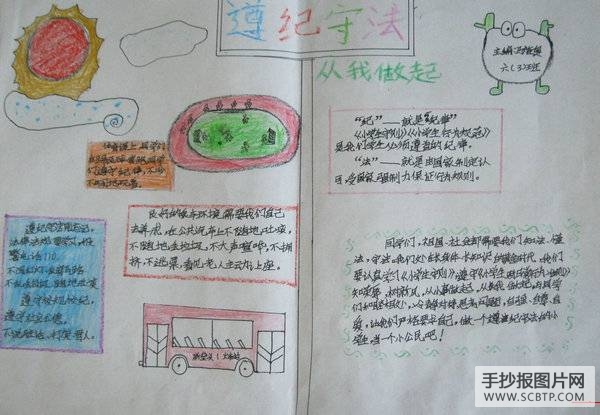 （二）法制、行为规范教育宣传周手抄报
