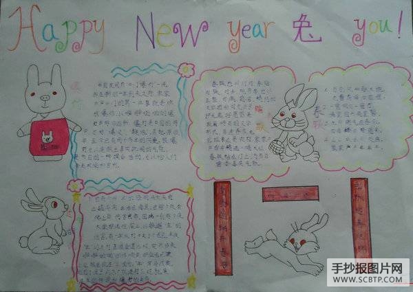 优秀寒假手抄报：过春节