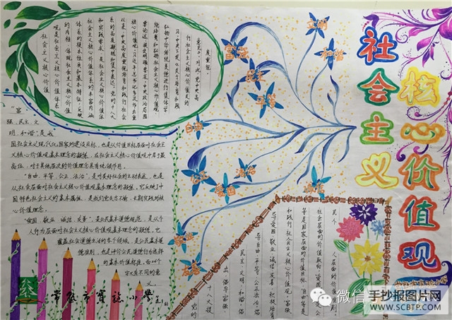 “社会主义核心价值观”主题手抄报作品