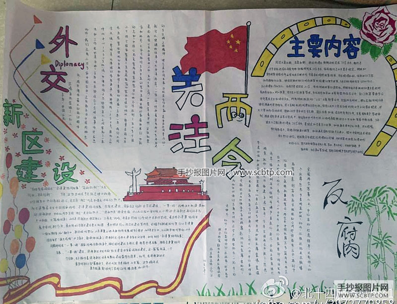 有关2015两会的手抄报图片
