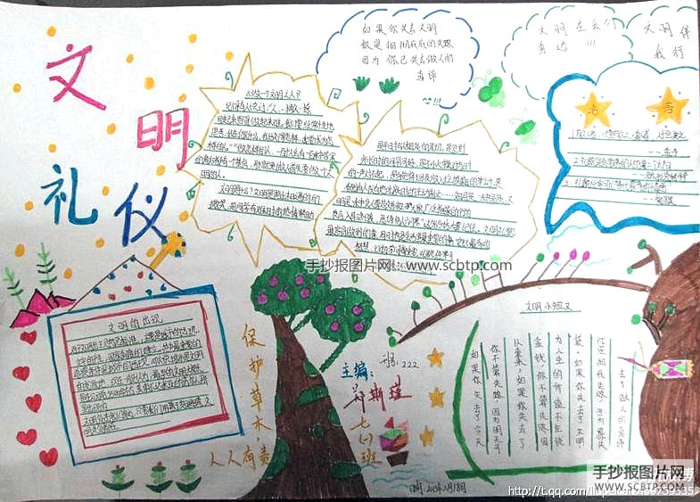 以文明礼貌为主题的手抄报
