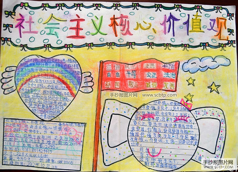 社会主义核心价值观小学生手抄报
