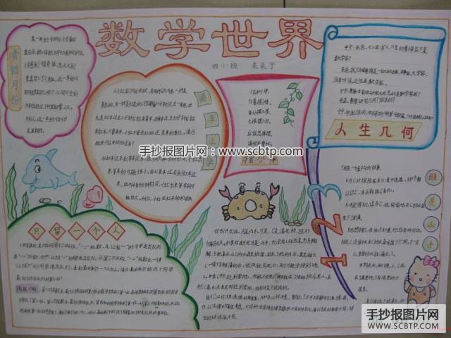 小学生数学手抄报比赛获奖作品