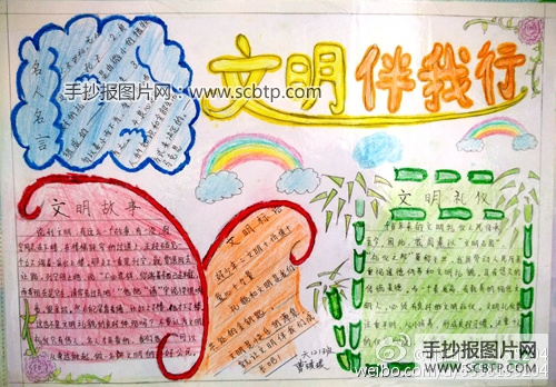 文明在我心的手抄报大全