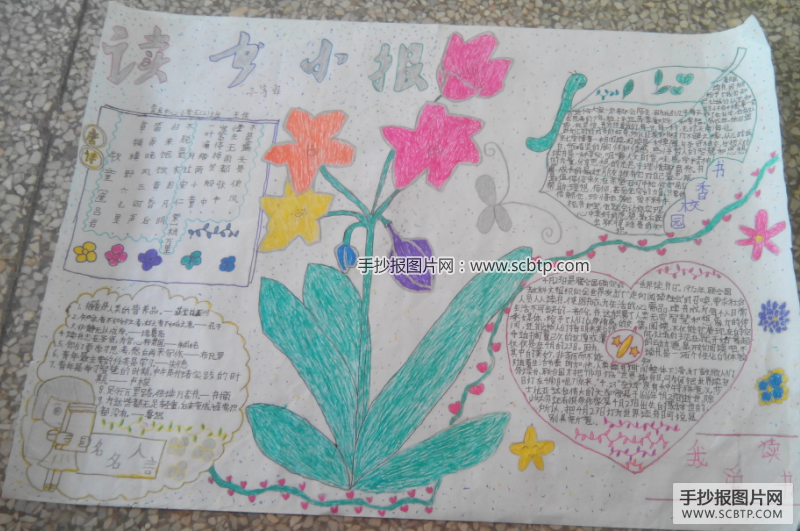 青龙中心小学“读书月”读书手抄报