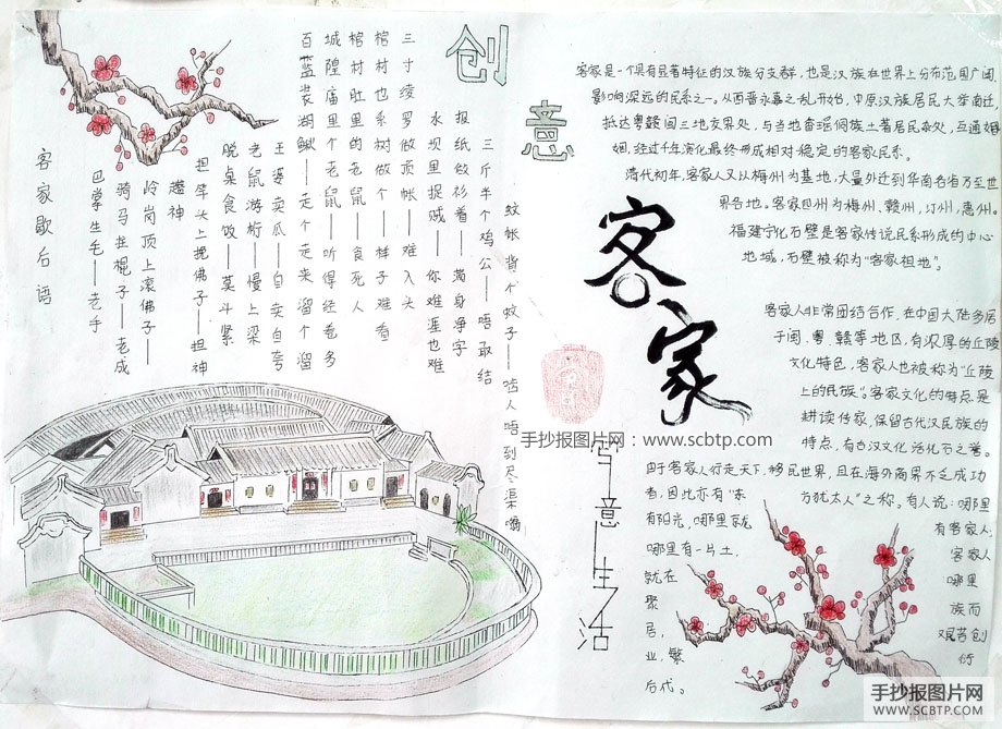 中国传统文化—客家文化手抄报