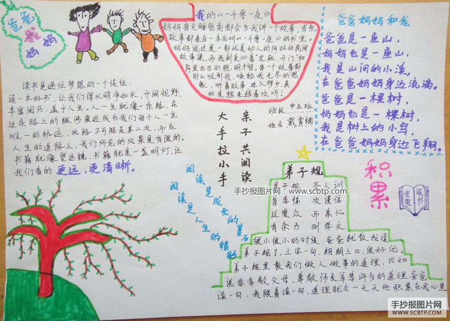 世界读书日，亲子阅读活动手抄报