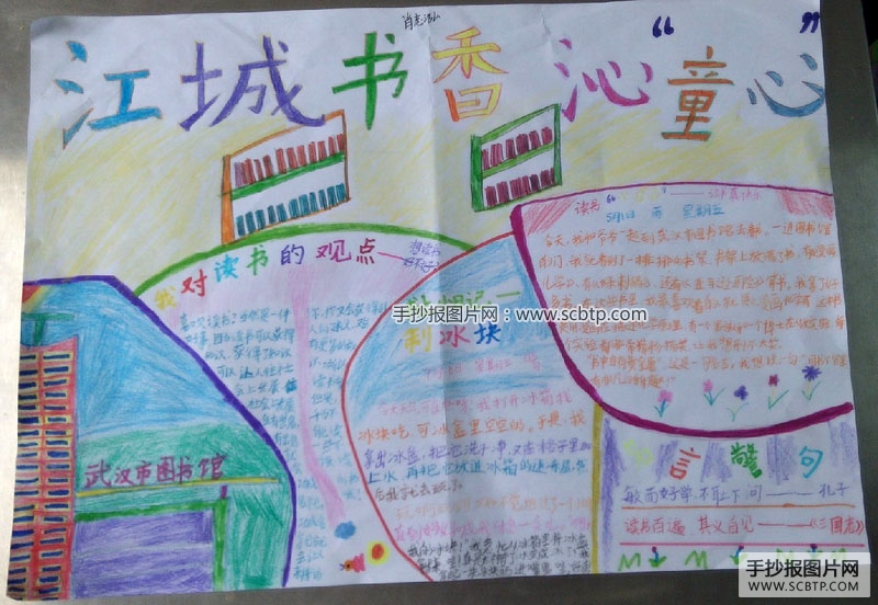 江城书香沁童心的手抄报
