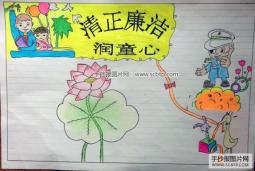 四张小学生手抄报模板设计图