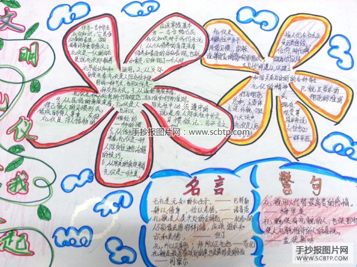 文明礼仪从我做起的手抄报