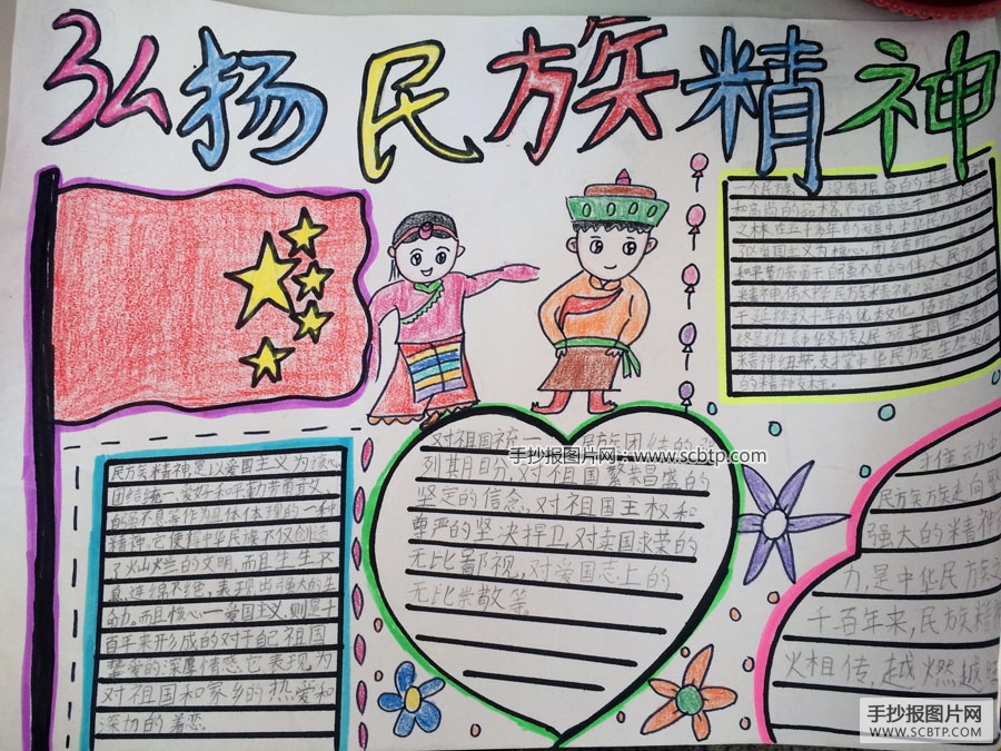 弘扬民族精神，爱国主义教育手抄报