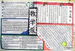 数学伴我快乐的手抄报