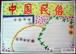中国民俗手抄报版面设计图
