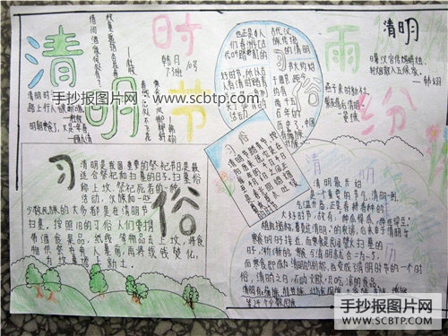 小学生清明节手抄报图片大全