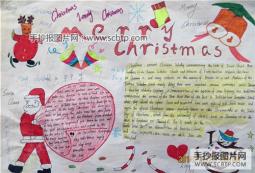 4张小学生圣诞节英语手抄报